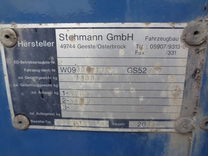 Curtainsider trailer Stehmann AZP 18 + 2 AXLE + 1.16 vloer hoogte: picture 16