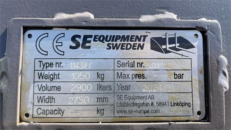 SE AB 2,9m3 skovl med Volvo beslag på. Den er 2. - Bucket for Construction machinery: picture 3 SE AB 2,9m3 skovl med Volvo beslag på. Den er 2. - Bucket for Construction machinery: picture 3