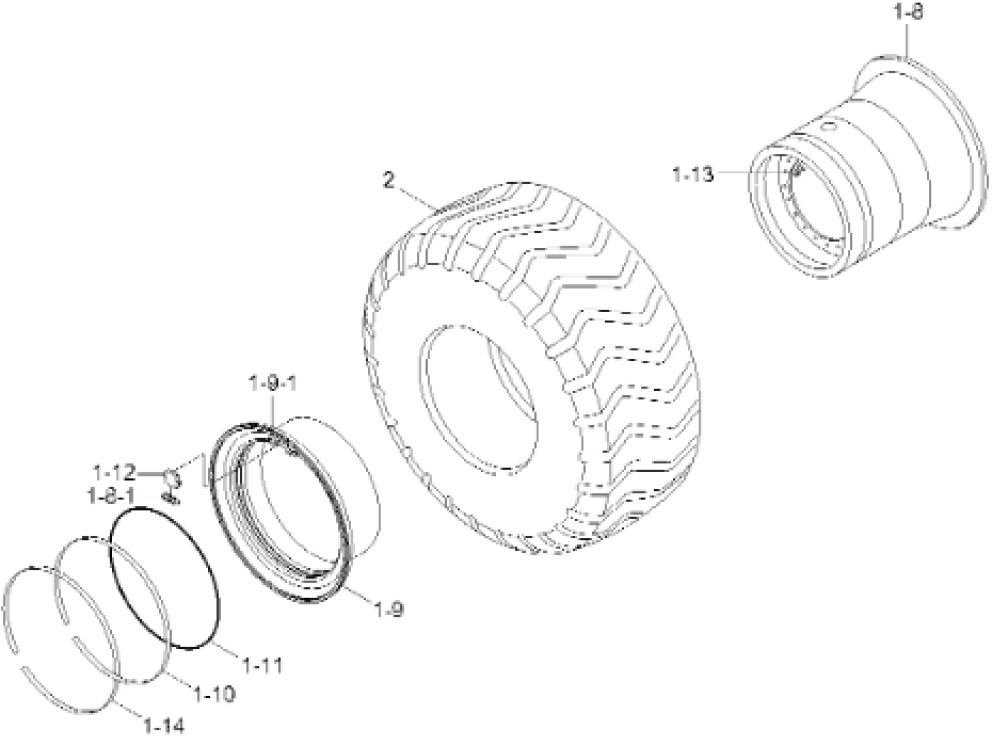 Case 81L6-01400 - Rim for Construction machinery: picture 1 Case 81L6-01400 - Rim for Construction machinery: picture 1