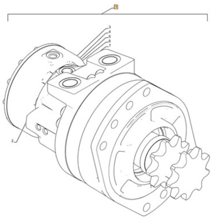 Case 87035341EX - 87035341 - Swing motor for Construction machinery: picture 1 Case 87035341EX - 87035341 - Swing motor for Construction machinery: picture 1
