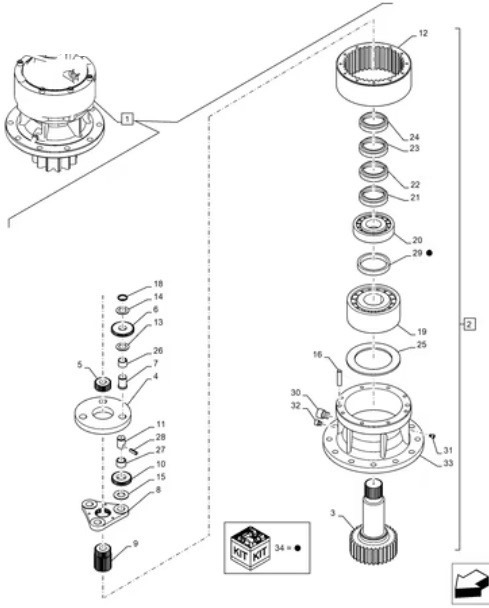 Case LN004280 - LN004510 - Axle and parts for Construction machinery: picture 2 Case LN004280 - LN004510 - Axle and parts for Construction machinery: picture 2