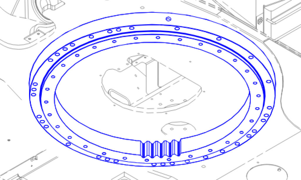 Caterpillar 1908207 - Slewing ring for Construction machinery: picture 1 Caterpillar 1908207 - Slewing ring for Construction machinery: picture 1