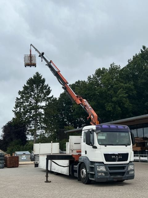 Dropside/ Flatbed truck, Crane truck MAN TGS26400-6x2 LL/ TEREX 165 - EA3: picture 7