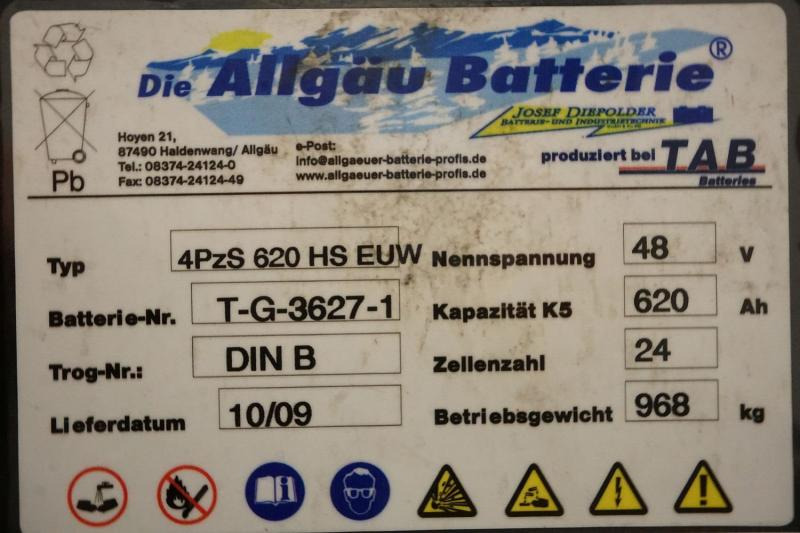 ALLGÄU BATTERIE 48 Volt 4 PzS 620 Ah - Battery for Material handling equipment: picture 5 ALLGÄU BATTERIE 48 Volt 4 PzS 620 Ah - Battery for Material handling equipment: picture 5