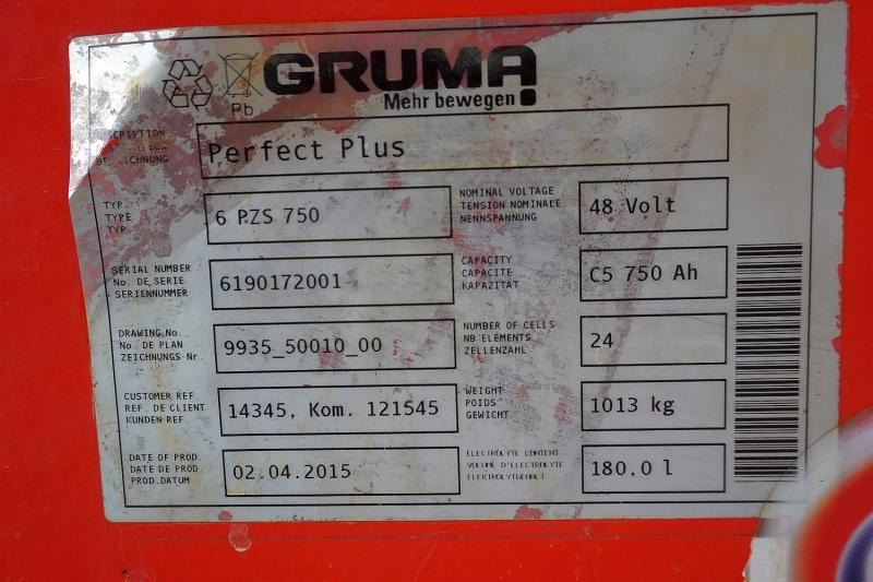 GRUMA 48 Volt 6 PzS 750 Ah - Battery: picture 5 GRUMA 48 Volt 6 PzS 750 Ah - Battery: picture 5