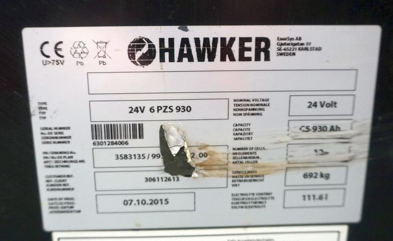 HAWKER 24 Volt 6 PzS 930 Ah - Battery for Material handling equipment: picture 4 HAWKER 24 Volt 6 PzS 930 Ah - Battery for Material handling equipment: picture 4