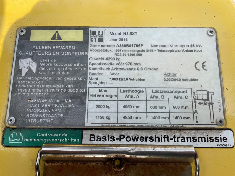 Hyster H 2.5 XT - LPG forklift: picture 3 Hyster H 2.5 XT - LPG forklift: picture 3