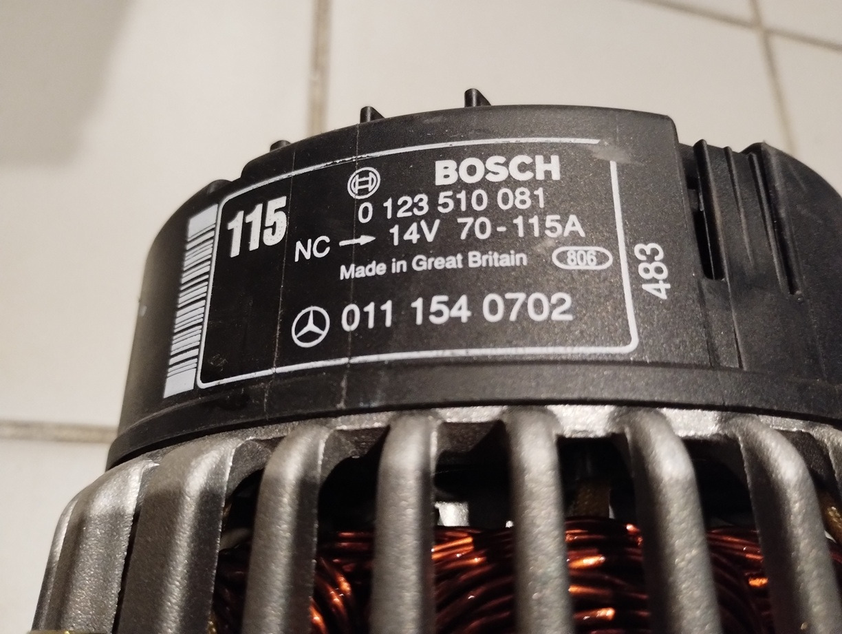 Alternator Mercedes 0101540702 0123510081 115A BOSCH SPRINTER 901 902 903 904 W463 W638 C208 S211 - Alternator for Van: picture 2 Alternator Mercedes 0101540702 0123510081 115A BOSCH SPRINTER 901 902 903 904 W463 W638 C208 S211 - Alternator for Van: picture 2