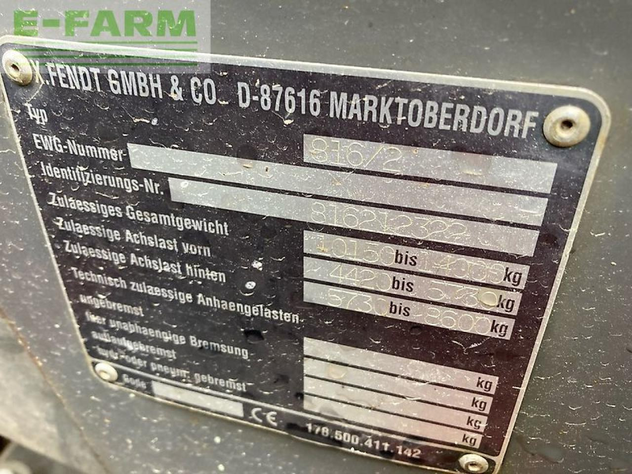 Farm tractor Fendt 816/2 favorit: picture 11