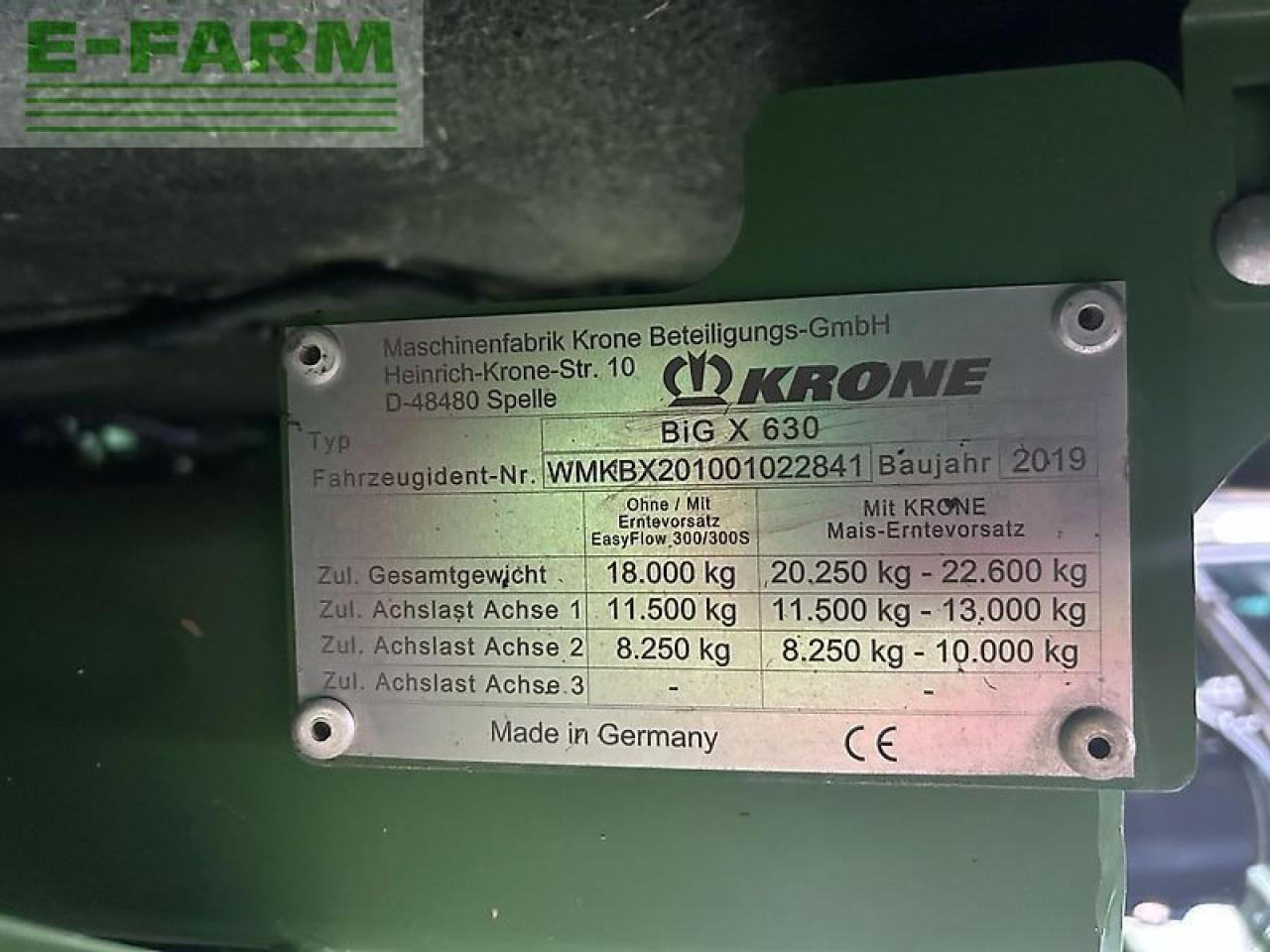 Krone bigx 630 - Forage harvester: picture 5 Krone bigx 630 - Forage harvester: picture 5