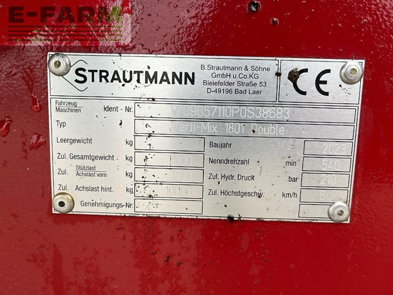 Livestock equipment Strautmann vm 1801 d: picture 10