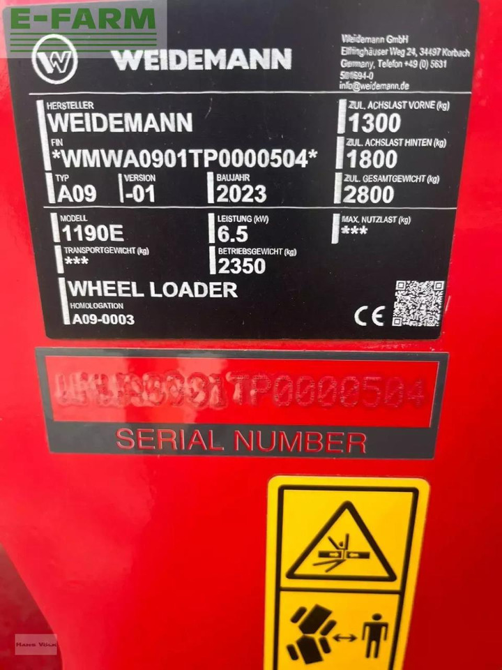Wheel loader Weidemann 1190e: picture 8