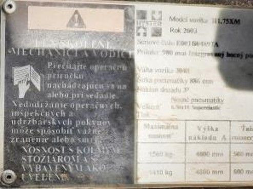 Hyster H1.75XM - Forklift: picture 2 Hyster H1.75XM - Forklift: picture 2