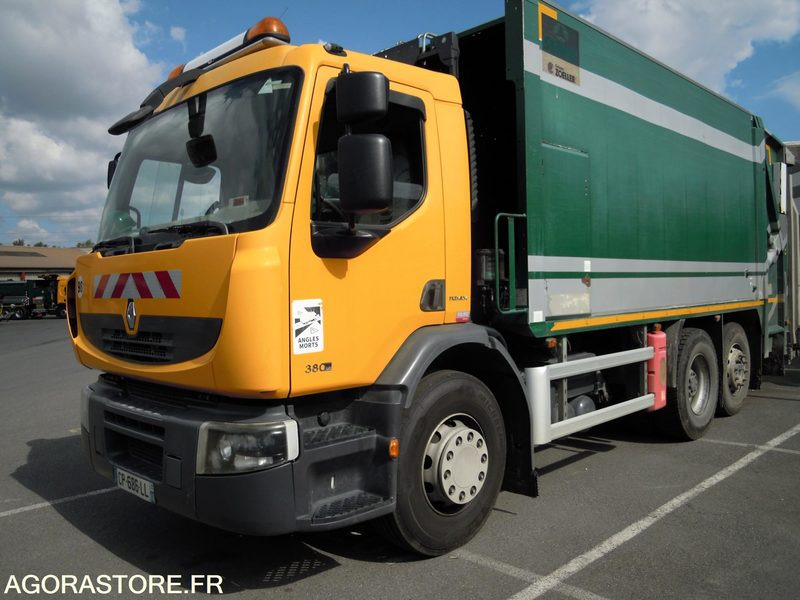 Renault Premium 380 6x2 DXI 11 équipé d'une benne SEMAT OM Série 14000 - Garbage truck: picture 1 Renault Premium 380 6x2 DXI 11 équipé d'une benne SEMAT OM Série 14000 - Garbage truck: picture 1