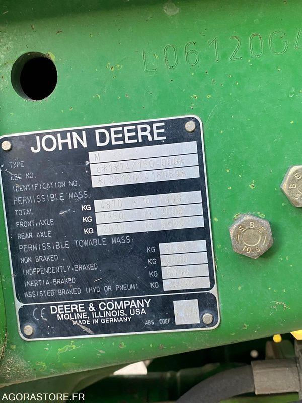 Tracteur John Deere 6120 - Farm tractor: picture 4 Tracteur John Deere 6120 - Farm tractor: picture 4