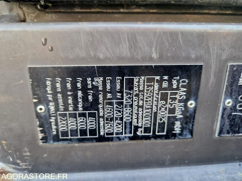 Tracteur Renault Ergos 110 - 2009 - 8822 H - AM459XQ - Farm tractor: picture 5 Tracteur Renault Ergos 110 - 2009 - 8822 H - AM459XQ - Farm tractor: picture 5