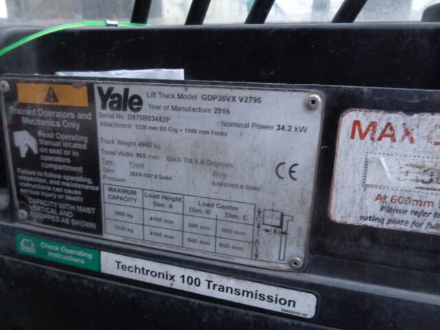 Yale GDP 35 VX - Forklift: picture 5 Yale GDP 35 VX - Forklift: picture 5