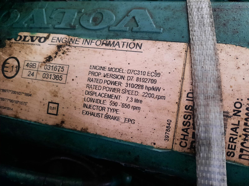 Volvo D7C-310 EC99 - Engine: picture 5 Volvo D7C-310 EC99 - Engine: picture 5