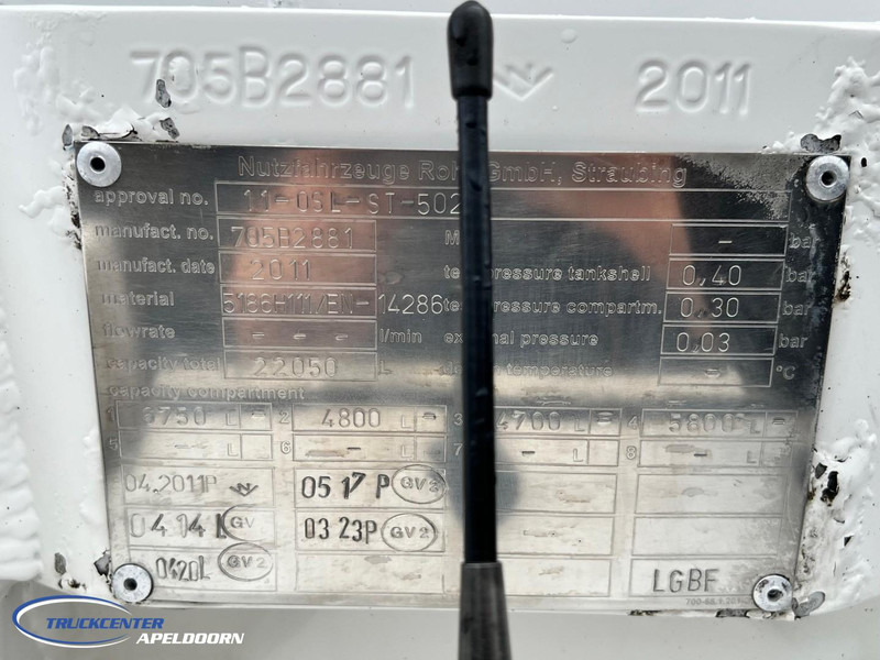 Tank truck Volvo FH 500 22150 Liter ADR, 4 Comp, Retarder, ADR: picture 6