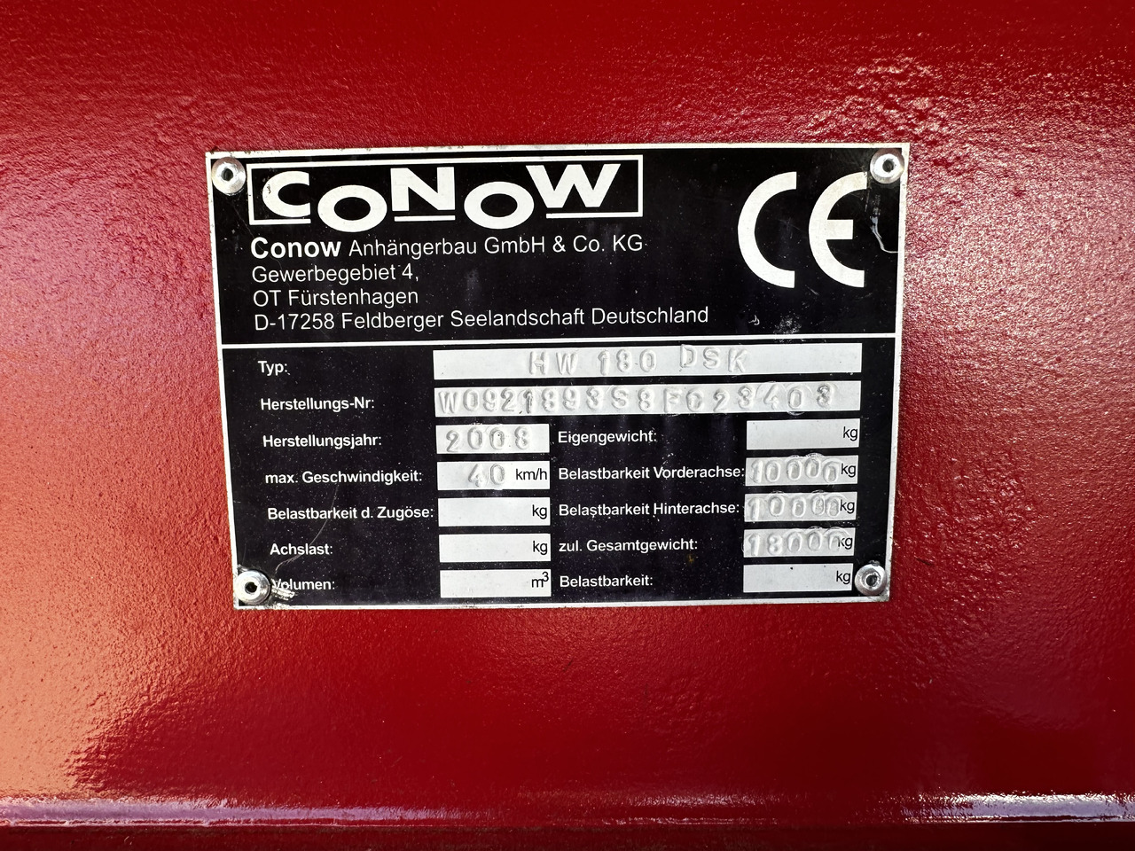 Farm tipping trailer/ Dumper Conow HW 180 V 9 3 strony wywrot 18 ton: picture 7