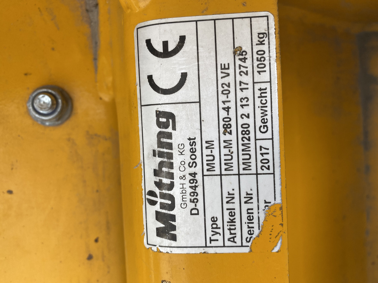 Müthing MU-M 280-41-02VE Vario - Flail mower: picture 4 Müthing MU-M 280-41-02VE Vario - Flail mower: picture 4