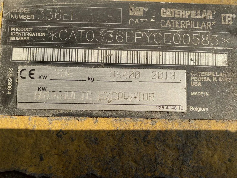 Crawler excavator Caterpillar 336EL TIER 4 CE ONLY 11950 HOURS: picture 15 Crawler excavator Caterpillar 336EL TIER 4 CE ONLY 11950 HOURS: picture 15