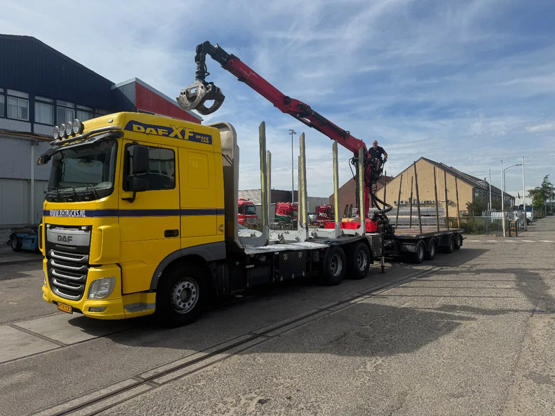 DAF XF 510 6X4 EURO 6 PALFINGER Q150Z + GRIJPER + KELBERG HANGER INTARDER - Dropside/ Flatbed truck, Crane truck: picture 4 DAF XF 510 6X4 EURO 6 PALFINGER Q150Z + GRIJPER + KELBERG HANGER INTARDER - Dropside/ Flatbed truck, Crane truck: picture 4