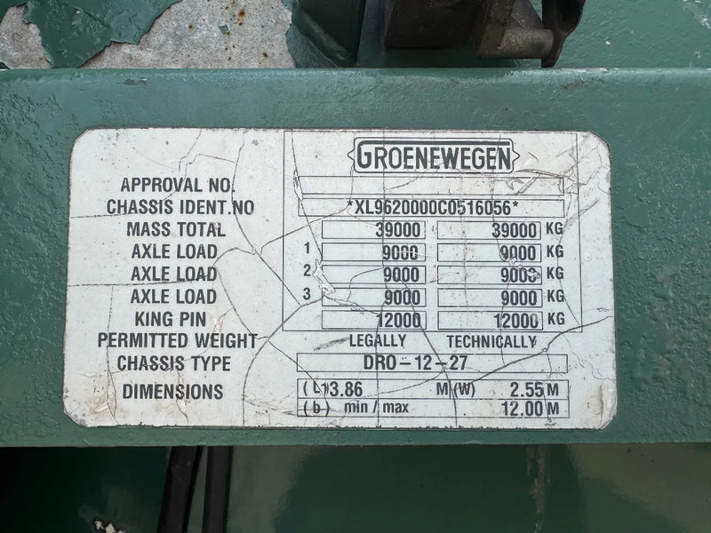 Curtainsider semi-trailer Groenewegen DRO 12 27 3X BPW AXLE SLIDING ROOF: picture 13