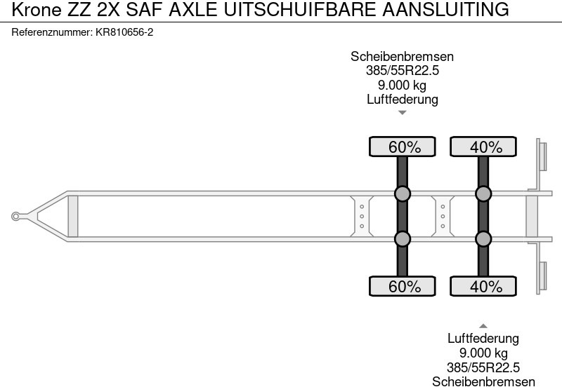Dolly trailer Krone ZZ 2X SAF AXLE UITSCHUIFBARE AANSLUITING: picture 10