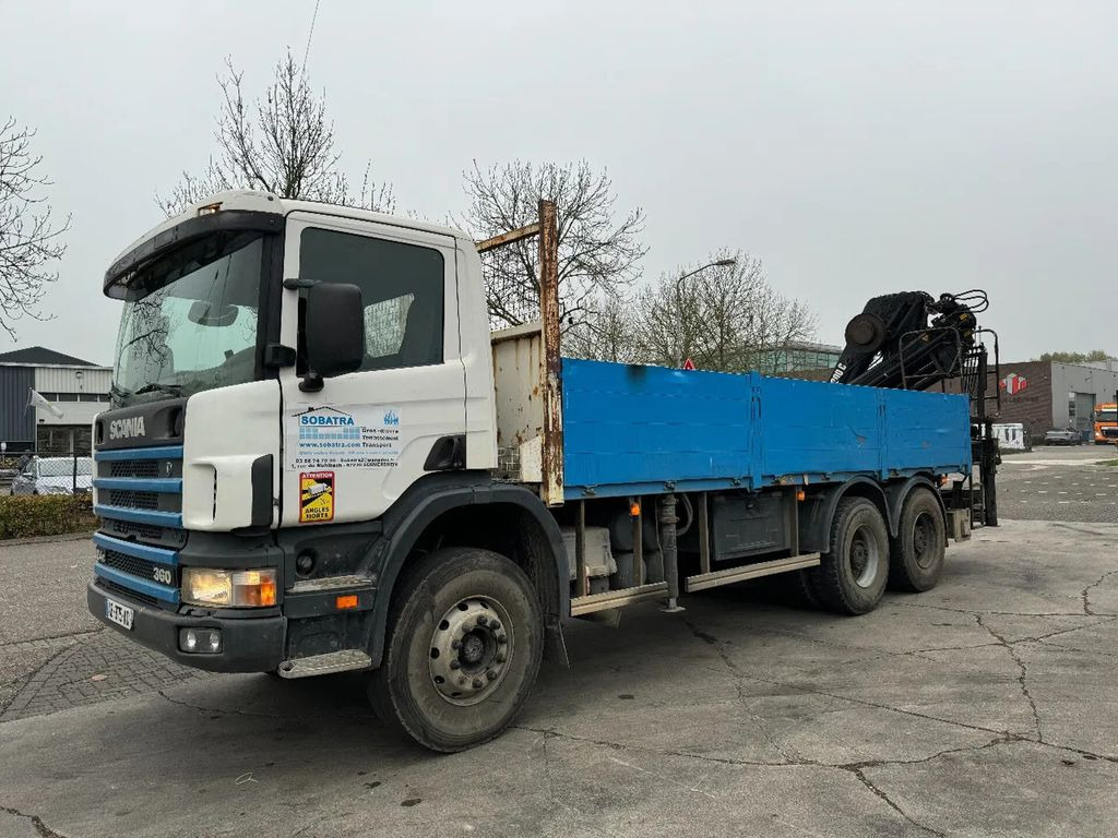 Dropside/ Flatbed truck, Crane truck Scania P124-360 6X4 EURO 2 HIAB 200 C-5 ALL 2000: picture 8