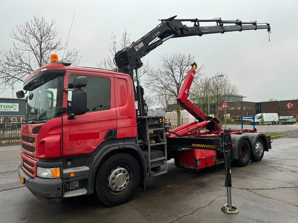 Scania P320 6X2 HIAB 144 CRANE + HIAB HOOK 20T + REMOTE - Hook lift truck, Crane truck: picture 2 Scania P320 6X2 HIAB 144 CRANE + HIAB HOOK 20T + REMOTE - Hook lift truck, Crane truck: picture 2