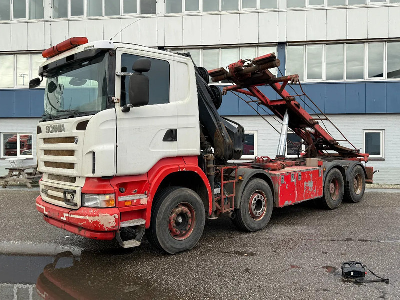 Scania R500 V8 8X4 + HIAB 220-5 + REMOTE + CABLELIFT - FULL STEEL SUSP. MANUAL GEAR. BIG AXLES - Cable system truck, Crane truck: picture 4 Scania R500 V8 8X4 + HIAB 220-5 + REMOTE + CABLELIFT - FULL STEEL SUSP. MANUAL GEAR. BIG AXLES - Cable system truck, Crane truck: picture 4