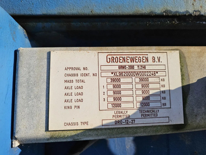 Dropside/ Flatbed semi-trailer Groenewegen BPW - DRUM - 5980KG!: picture 12