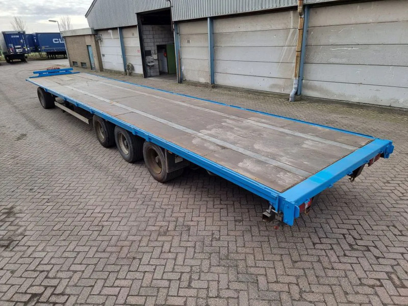Dropside/ Flatbed trailer Van Hool 13.60 M LONG - 1 M HIGH - SUPER SINGLE TIRES - DRUM BRAKES: picture 6