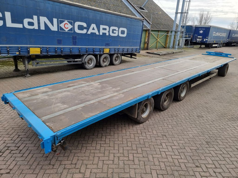 Van Hool 13.60 M LONG - 1 M HIGH - SUPER SINGLE TIRES - DRUM BRAKES - Dropside/ Flatbed trailer: picture 4 Van Hool 13.60 M LONG - 1 M HIGH - SUPER SINGLE TIRES - DRUM BRAKES - Dropside/ Flatbed trailer: picture 4