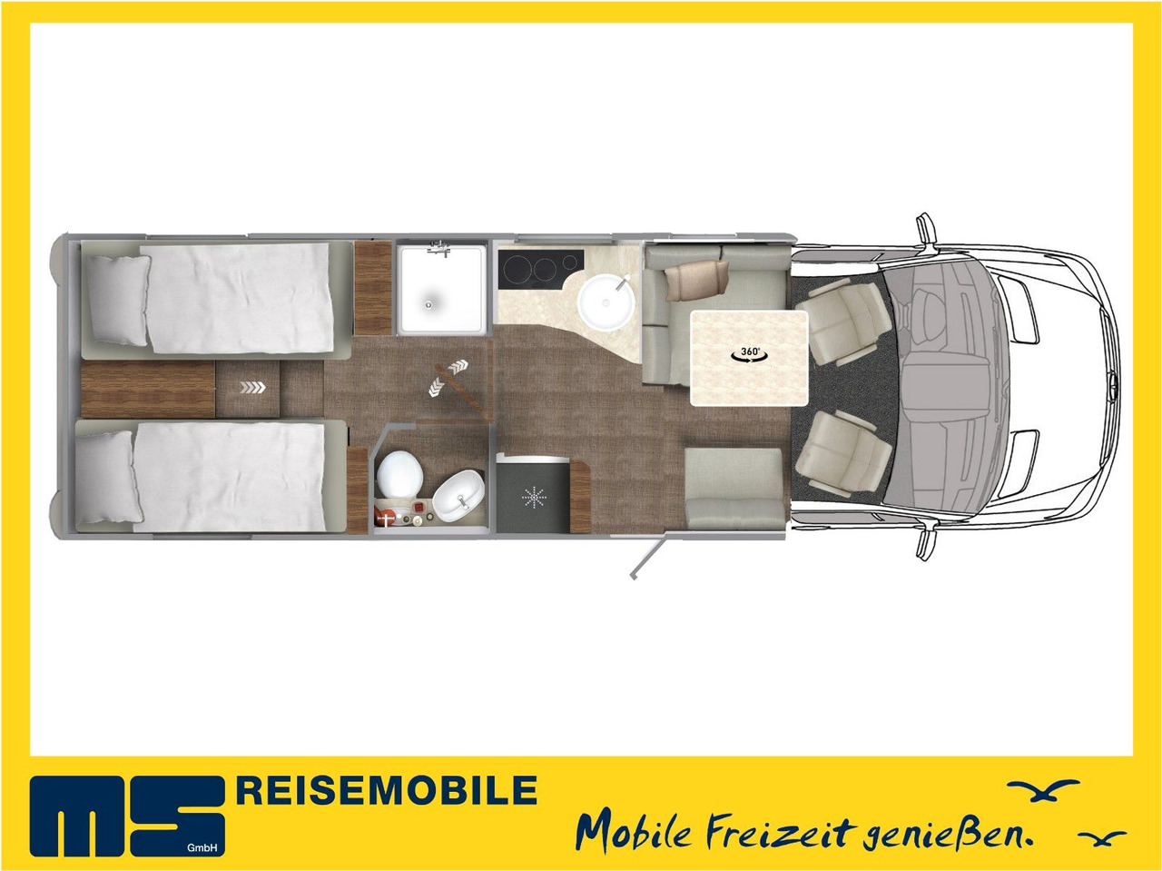 Eura Mobil CONTURA 766 EB / LUMINARY PAKET / EINZELBETTEN - Semi-integrated motorhome: picture 2 Eura Mobil CONTURA 766 EB / LUMINARY PAKET / EINZELBETTEN - Semi-integrated motorhome: picture 2
