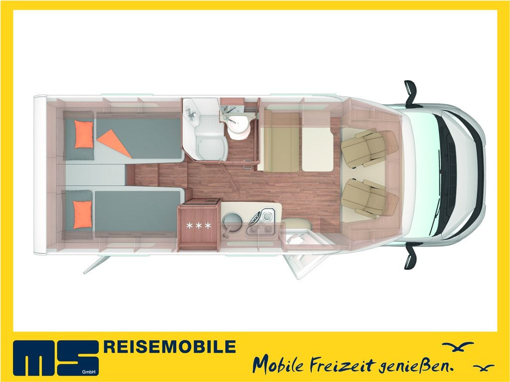 Weinsberg CARACOMPACT 600 MEG EDITION-PEPPER/ EINZELBETTEN - Semi-integrated motorhome: picture 2 Weinsberg CARACOMPACT 600 MEG EDITION-PEPPER/ EINZELBETTEN - Semi-integrated motorhome: picture 2