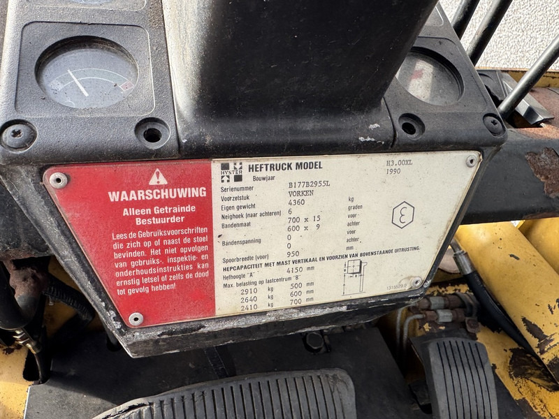 Diesel forklift Hyster H3.00XL Duplo 400 3e Functie Isuzu Diesel 1990: picture 12