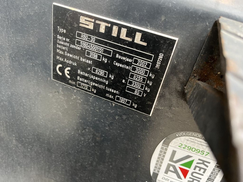 Still heftruck forklift R60-30 heftruck duplo460 sideshift 2002 - Electric forklift: picture 4 Still heftruck forklift R60-30 heftruck duplo460 sideshift 2002 - Electric forklift: picture 4