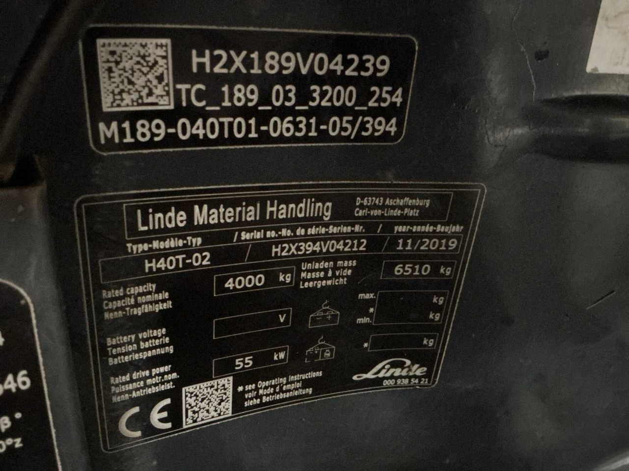 2019 LINDE H40T-02 FORKLIFT - Forklift: picture 1 2019 LINDE H40T-02 FORKLIFT - Forklift: picture 1