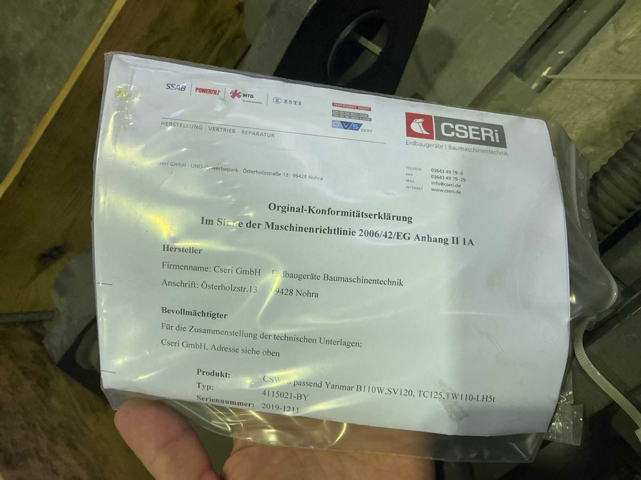 2019 YANMAR 5455750014 QUICK COUPLER - Wheel loader: picture 2 2019 YANMAR 5455750014 QUICK COUPLER - Wheel loader: picture 2