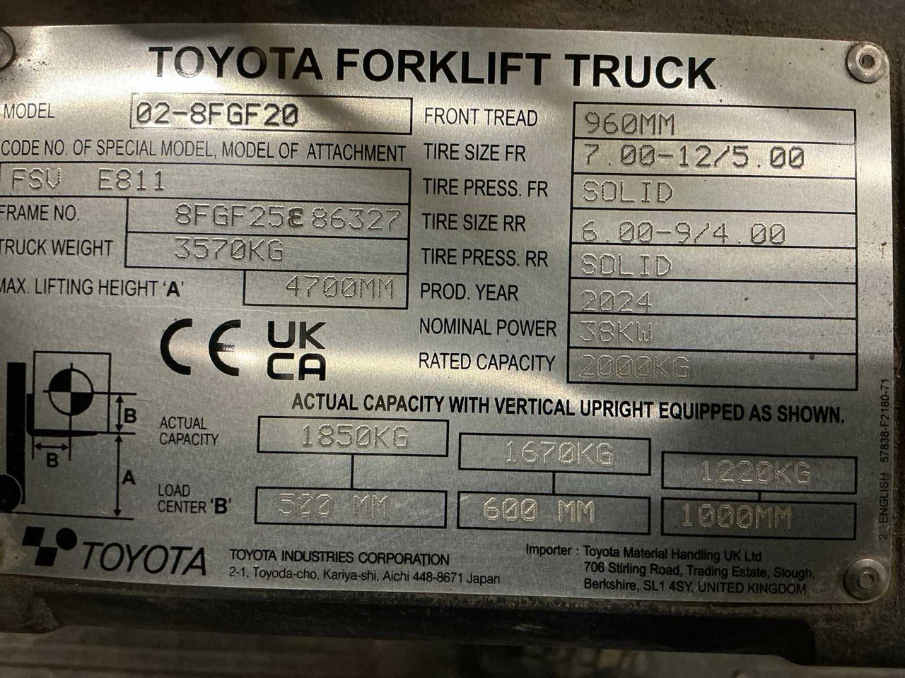 2024 TOYOTA 22-FGF20 FORKLIFT - Forklift: picture 3 2024 TOYOTA 22-FGF20 FORKLIFT - Forklift: picture 3