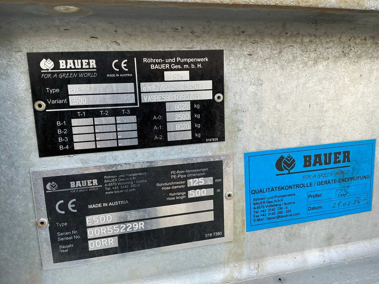 Irrigation system Bauer E500: picture 26