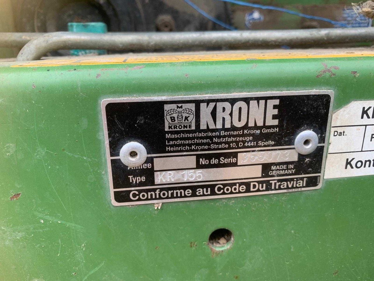 Krone KR 155 - Round baler: picture 3 Krone KR 155 - Round baler: picture 3