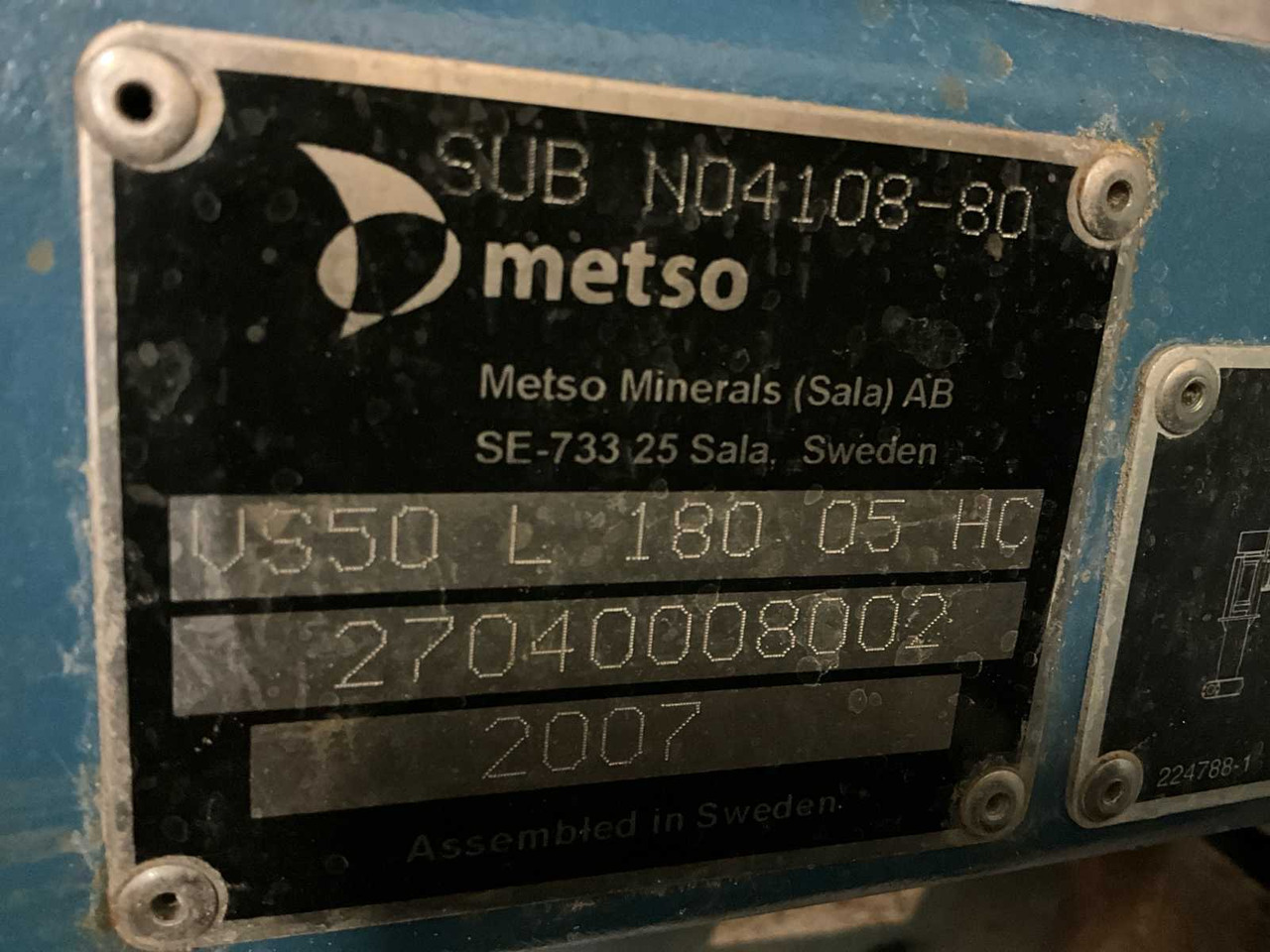 METSO VS50 L180 05 HC - Fertilizing equipment: picture 4 METSO VS50 L180 05 HC - Fertilizing equipment: picture 4