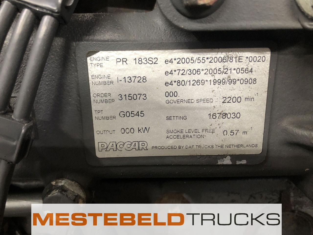 DAF Motor PR 183 S2 - Engine for Truck: picture 5 DAF Motor PR 183 S2 - Engine for Truck: picture 5