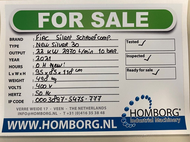 Fiac New Silver 30 Silent 22 KW 2970 L / min 10 Bar Elektrische Schroefcompressor - Air compressor: picture 2 Fiac New Silver 30 Silent 22 KW 2970 L / min 10 Bar Elektrische Schroefcompressor - Air compressor: picture 2