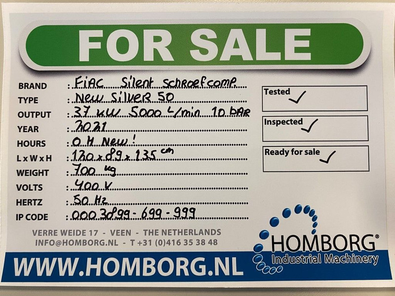 Fiac New Silver 50 Silent 37 kW 5000 L / min 10 Bar Elektrische Schroefcompressor - Air compressor: picture 2 Fiac New Silver 50 Silent 37 kW 5000 L / min 10 Bar Elektrische Schroefcompressor - Air compressor: picture 2