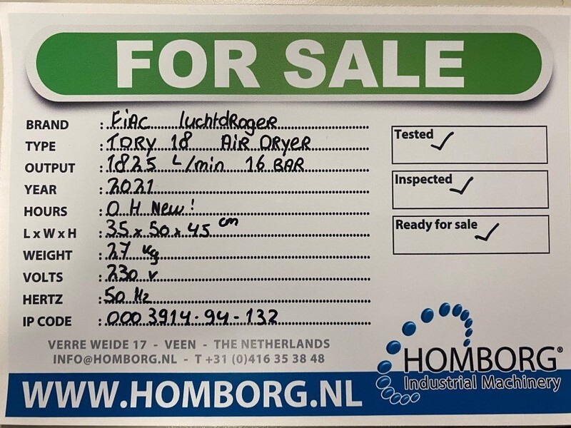 Fiac TDRY 18 TDRY 18 luchtdroger 1825 L / min 16 Bar Air Dryer - Air compressor: picture 2 Fiac TDRY 18 TDRY 18 luchtdroger 1825 L / min 16 Bar Air Dryer - Air compressor: picture 2