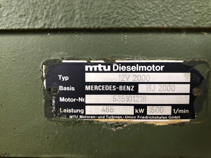 MTU 12V 2000 633 PK 12V 2000 633 PK Diesel Engine - Engine: picture 3 MTU 12V 2000 633 PK 12V 2000 633 PK Diesel Engine - Engine: picture 3